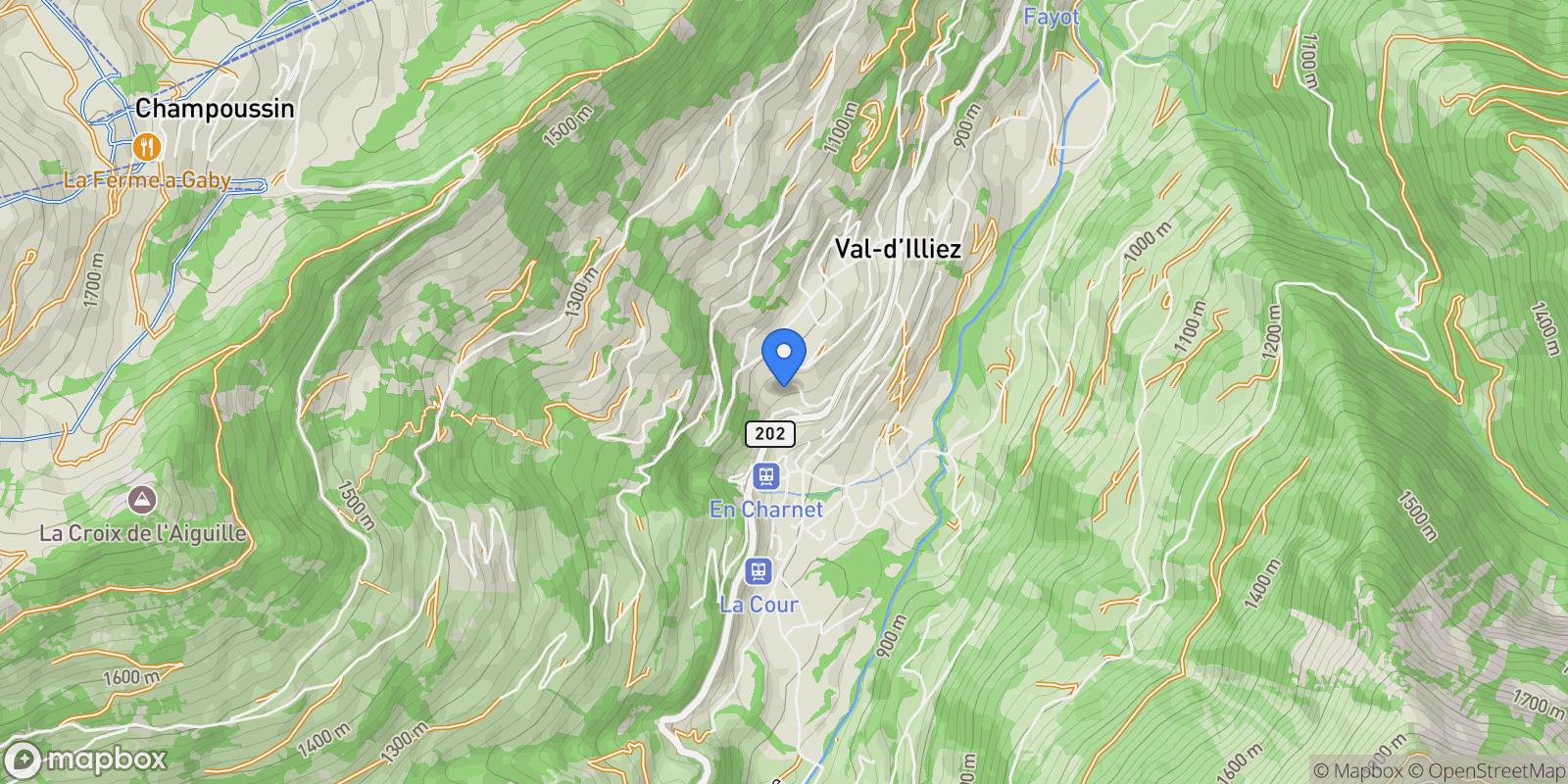 Map showing Val-d'Illiez, Valais, Switzerland.
