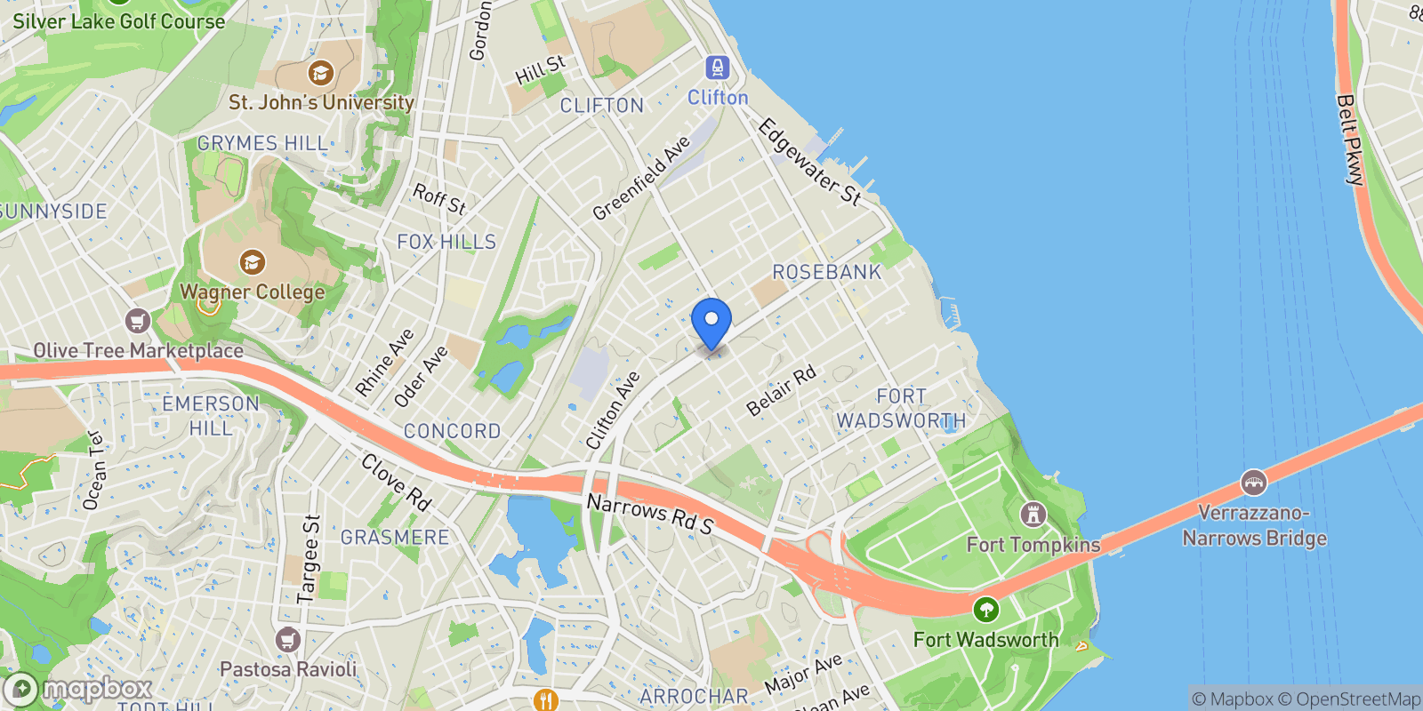 Map showing 306 Hylan, New York, New York, United States.