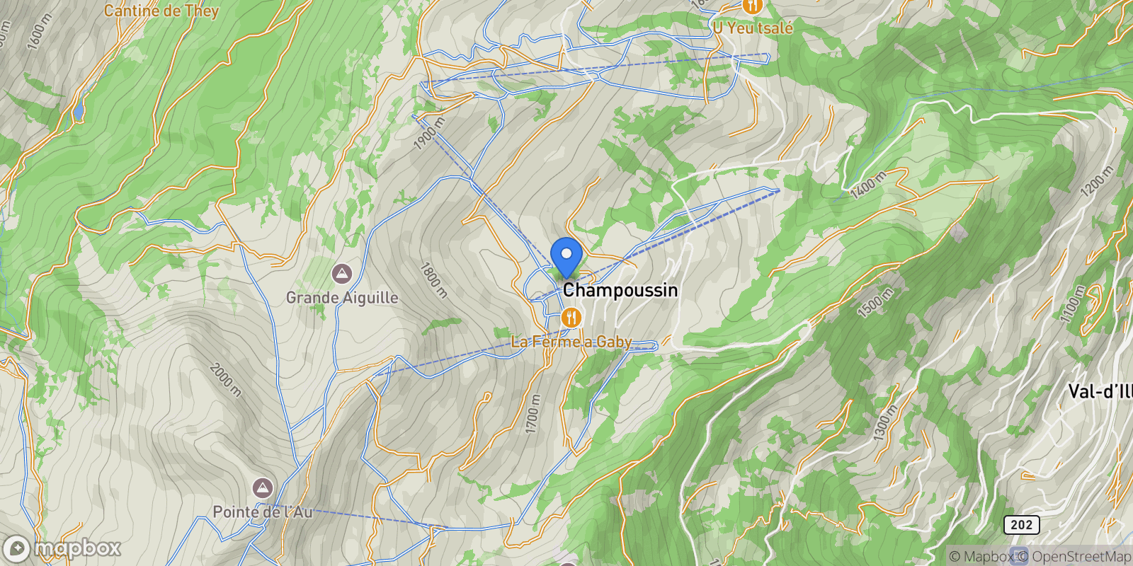 Map showing Val-d'Illiez, Valais, Switzerland.