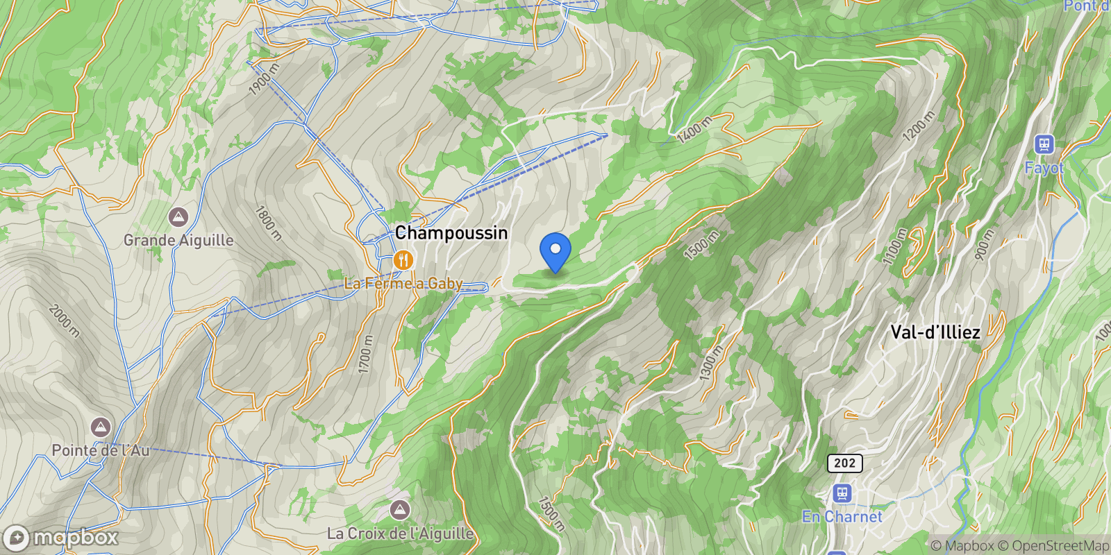 Map showing Val-d'Illiez, Valais, Switzerland.