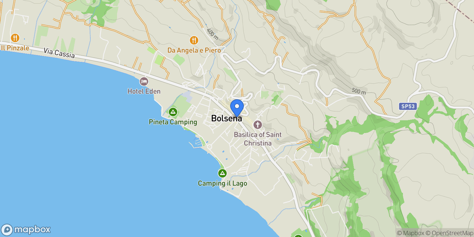 Map showing 01023 Bolsena, VT, Italy, Bolsena, Lazio, Italy.