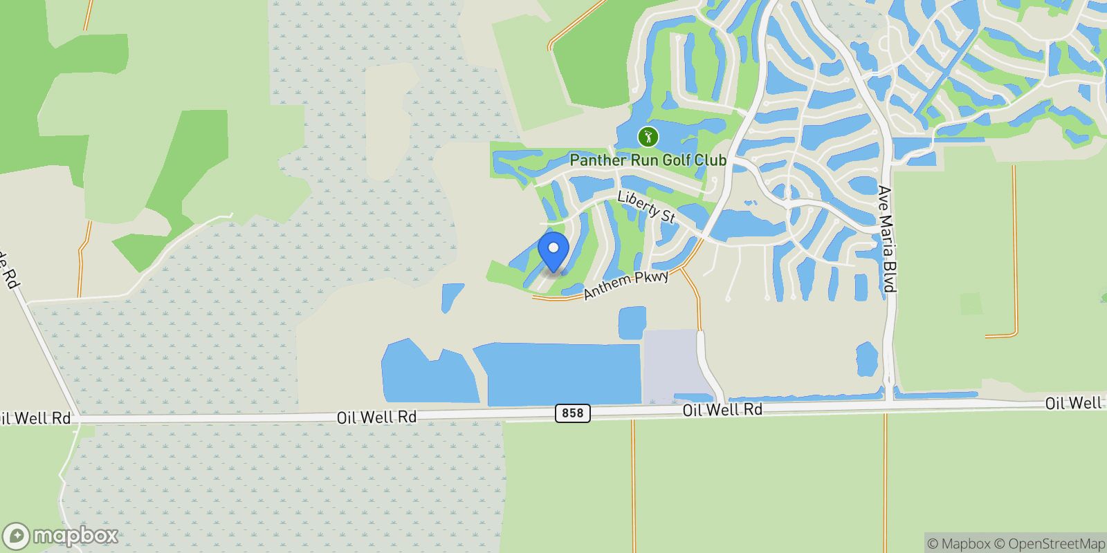 Map showing 6588 Legacy WAY, Ave Maria, Florida, United States.