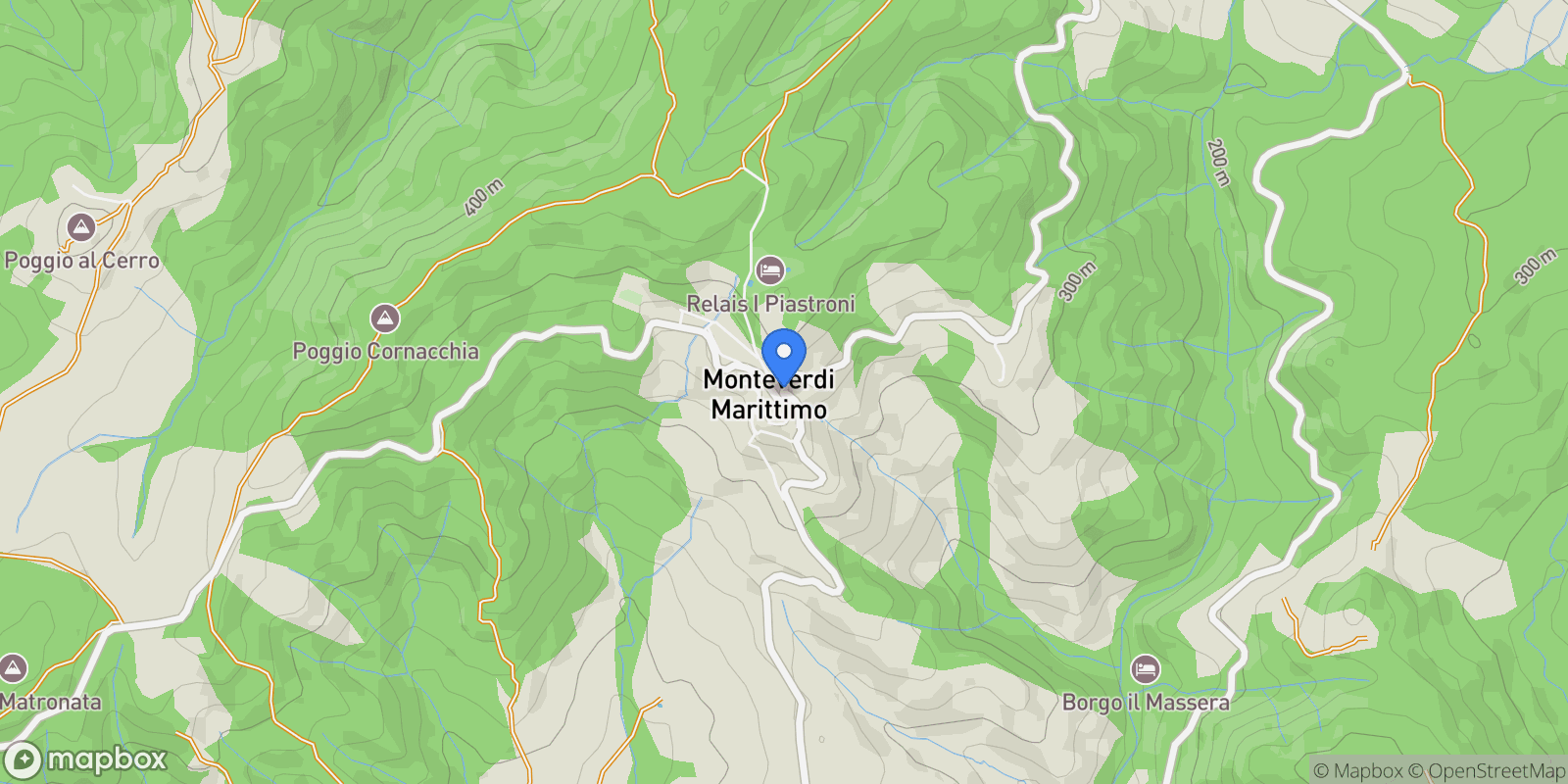 Map showing 56040 Monteverdi Marittimo PI, Italy, Monteverdi Marittimo, Tuscany, Italy.