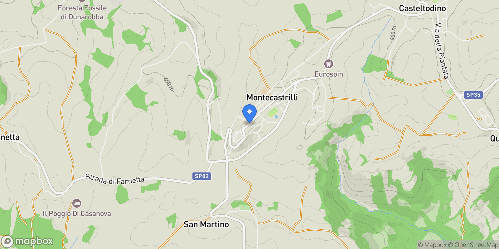 Map showing 05026 Montecastrilli, Province of Terni, Italy, Montecastrilli, Umbria, Italy.