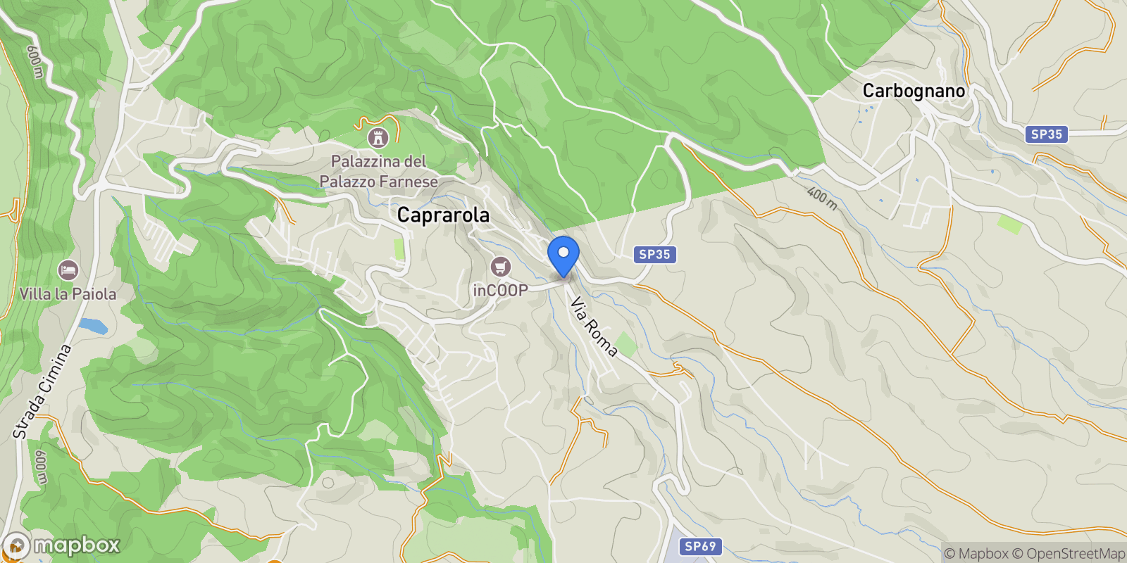 Map showing 01032 Caprarola, VT, Italy, Caprarola, Lazio, Italy.