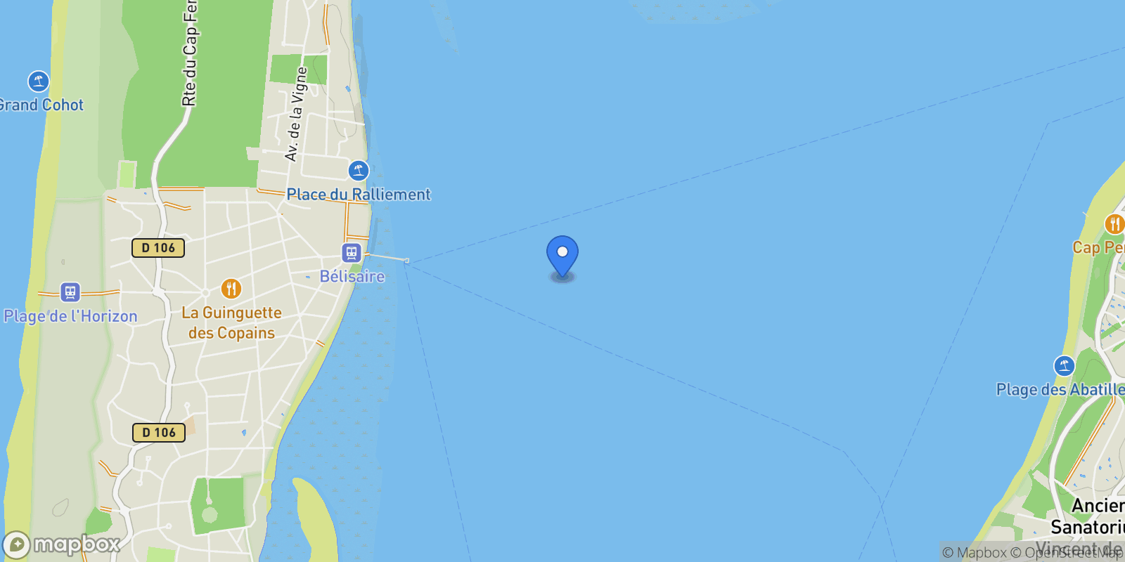 Map showing Lège-Cap-Ferret, Nouvelle-Aquitaine, France.