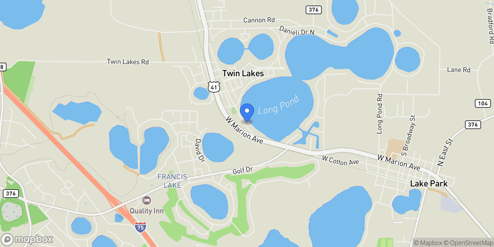Map showing Lake Park, Georgia, United States.