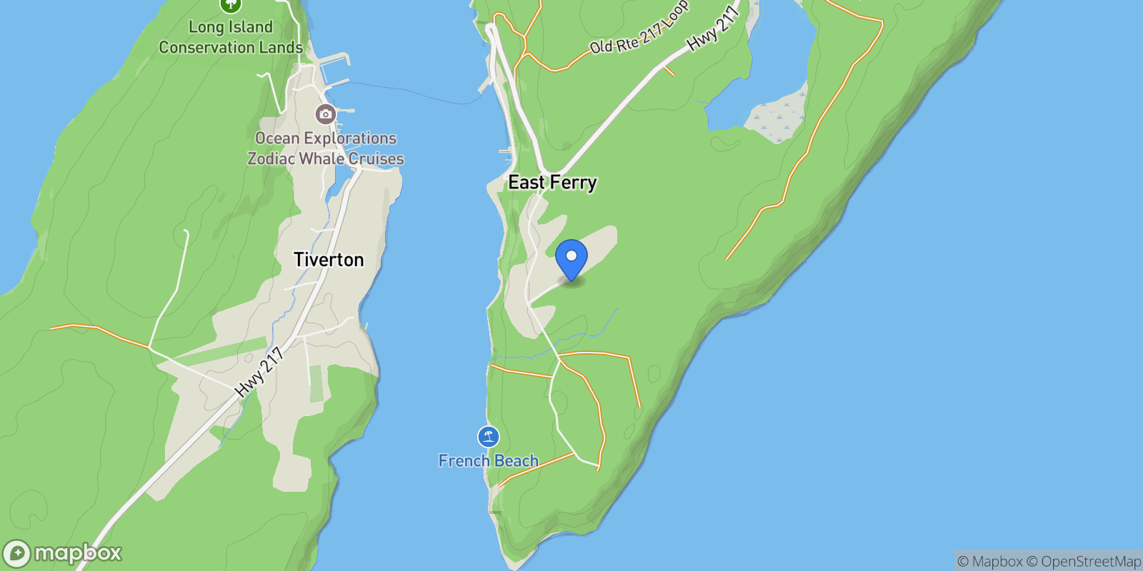 Map showing 42 Beecher's Lane, East Ferry, Nova Scotia, Canada.