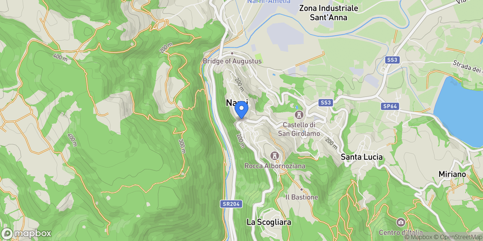 Map showing 05035 Narni, Province of Terni, Italy, Narni, Umbria, Italy.