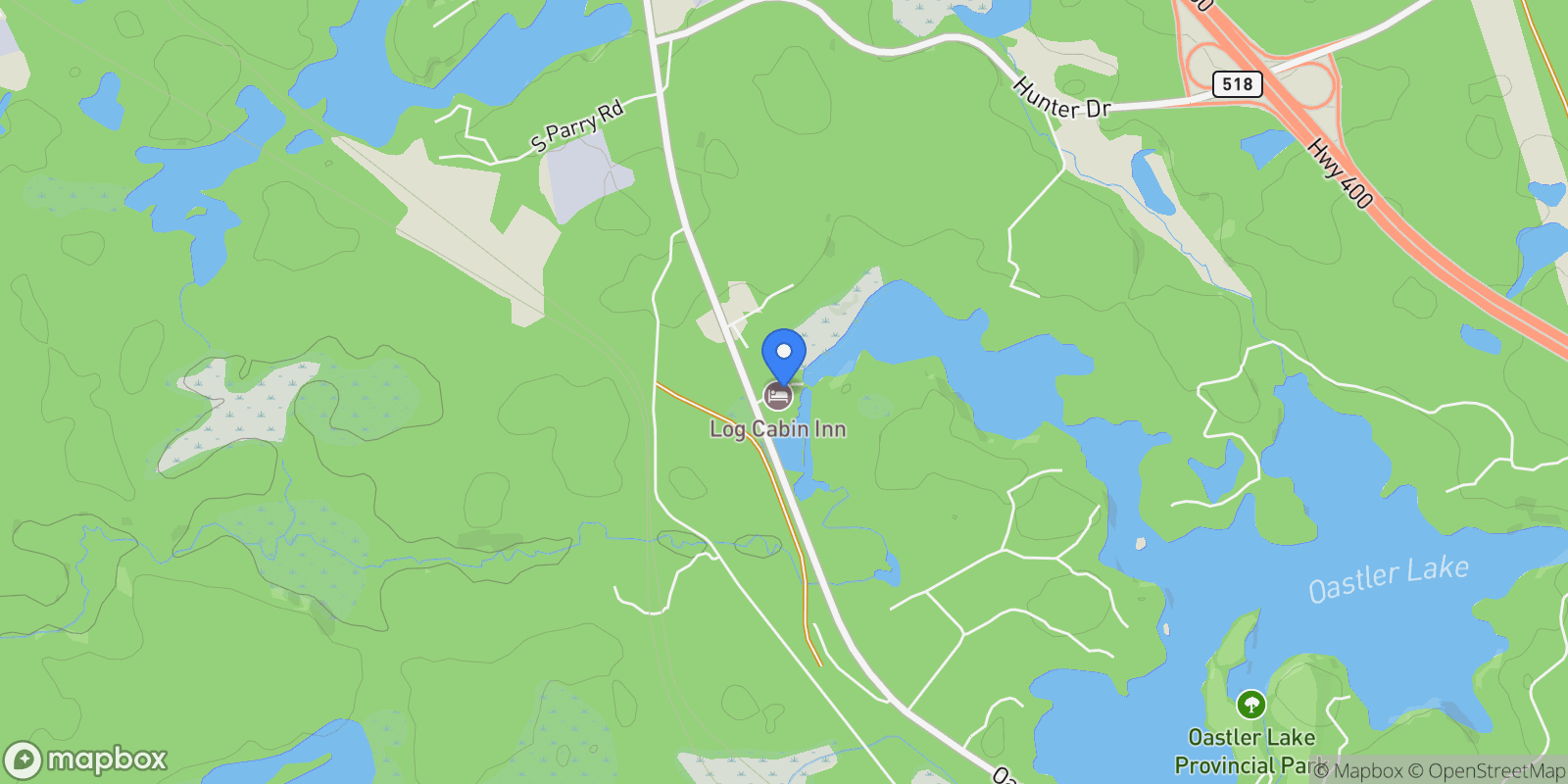 Map showing 9 Little Beaver Boulevard, Parry Sound, Ontario, Canada.