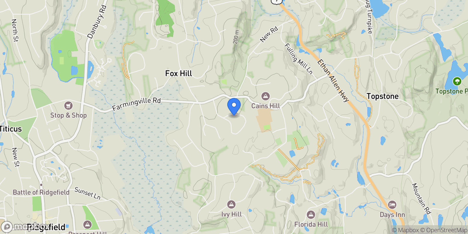 Map showing 137 Walnut Grove Road, Ridgefield, CT 06877, Ridgefield, Connecticut, United States.