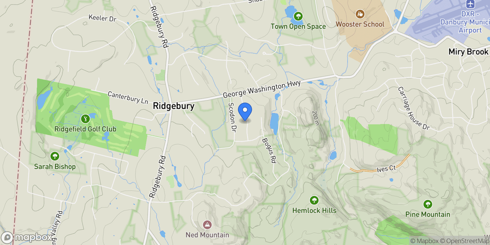 Map showing 52 Langstroth Drive, Ridgefield, CT 06877, Ridgefield, Connecticut, United States.