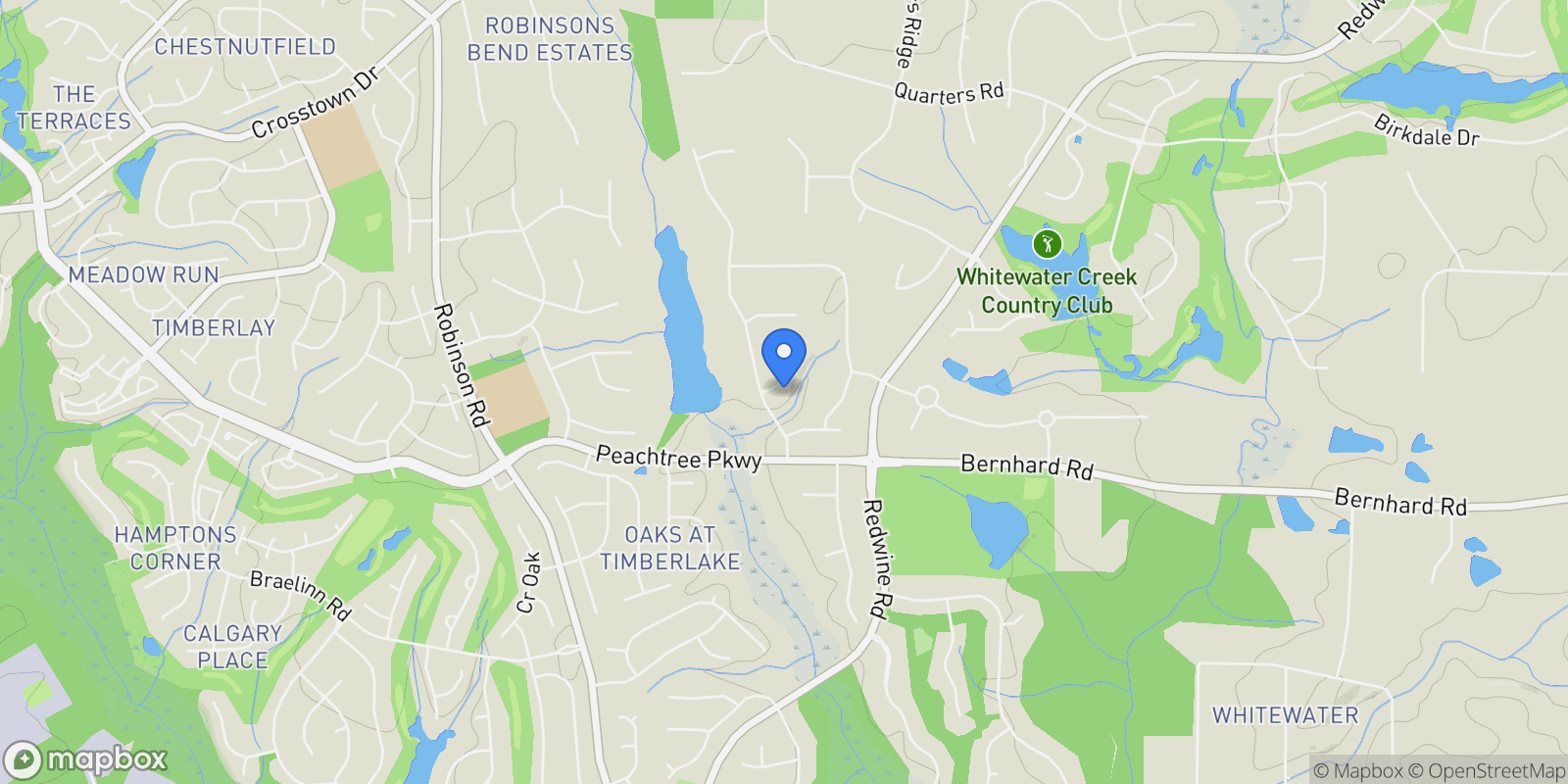 Map showing Fayetteville, Georgia, United States.