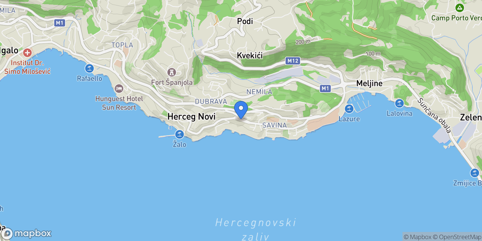 Map showing 67c, 67a Save Kovačevića, Herceg Novi, Montenegro, Herceg Novi, Herceg Novi Municipality, Montenegro.