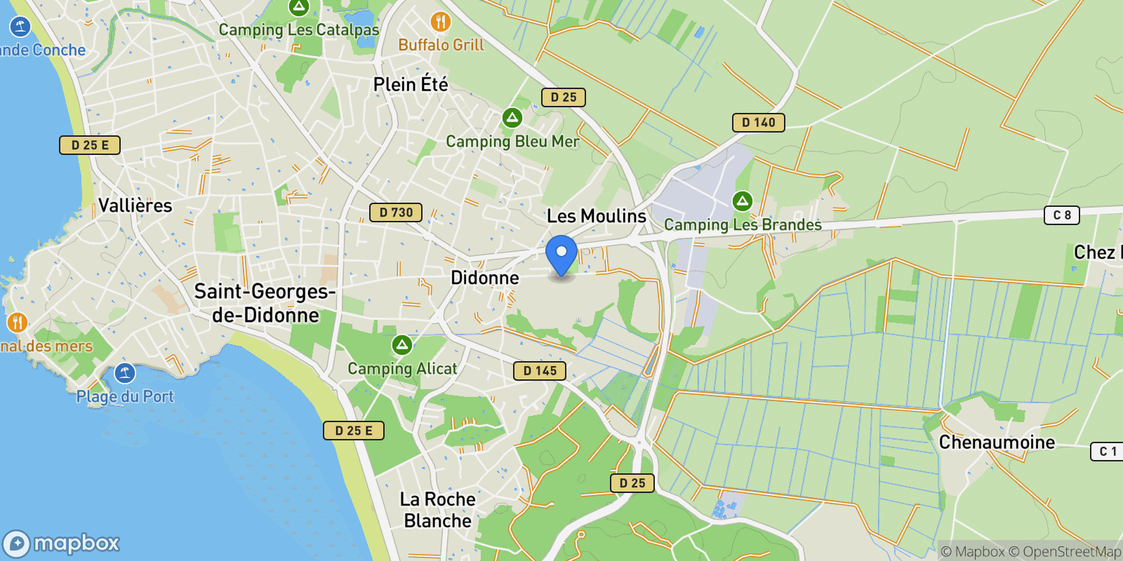 Map showing Saint-Georges-de-Didonne, Nouvelle-Aquitaine, France.