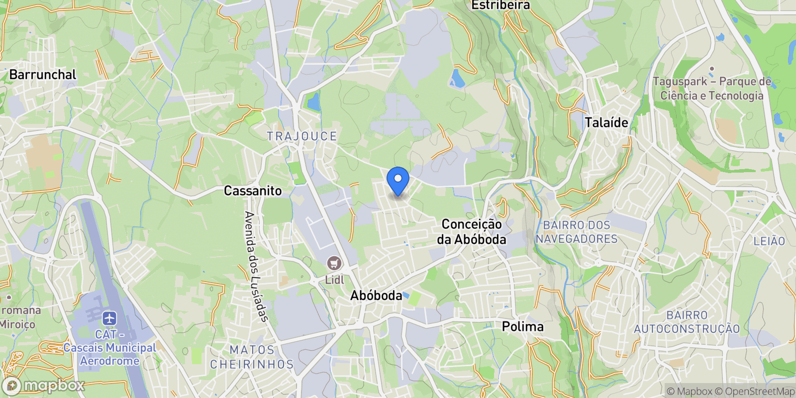 Map showing Sao Domingos de Rana, Lisbon, Portugal.
