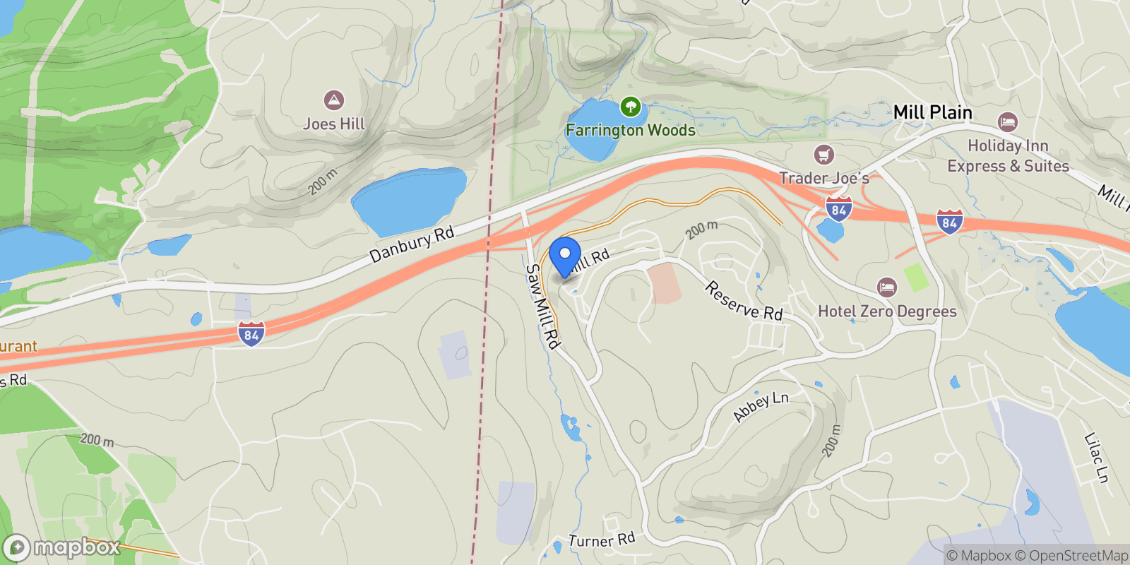 Map showing 13 Mercy Street 13, Danbury, CT 06810, Danbury, Connecticut, United States.