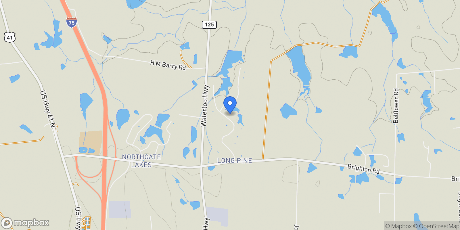 Map showing Tifton, Georgia, United States.