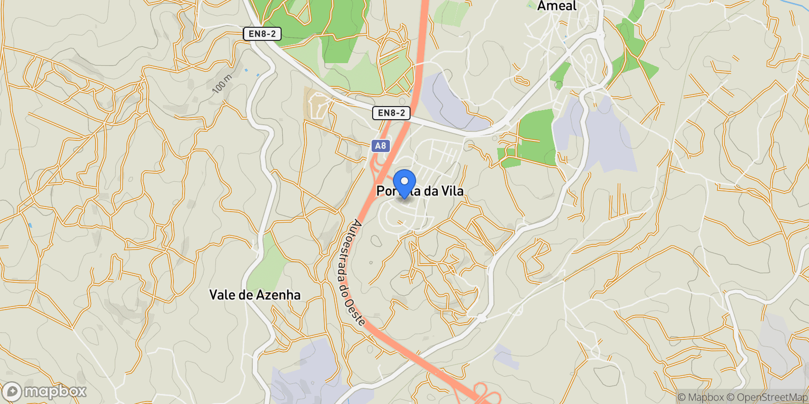 Map showing Santa Maria, Sao Pedro e Matacaes, Lisbon, Portugal.