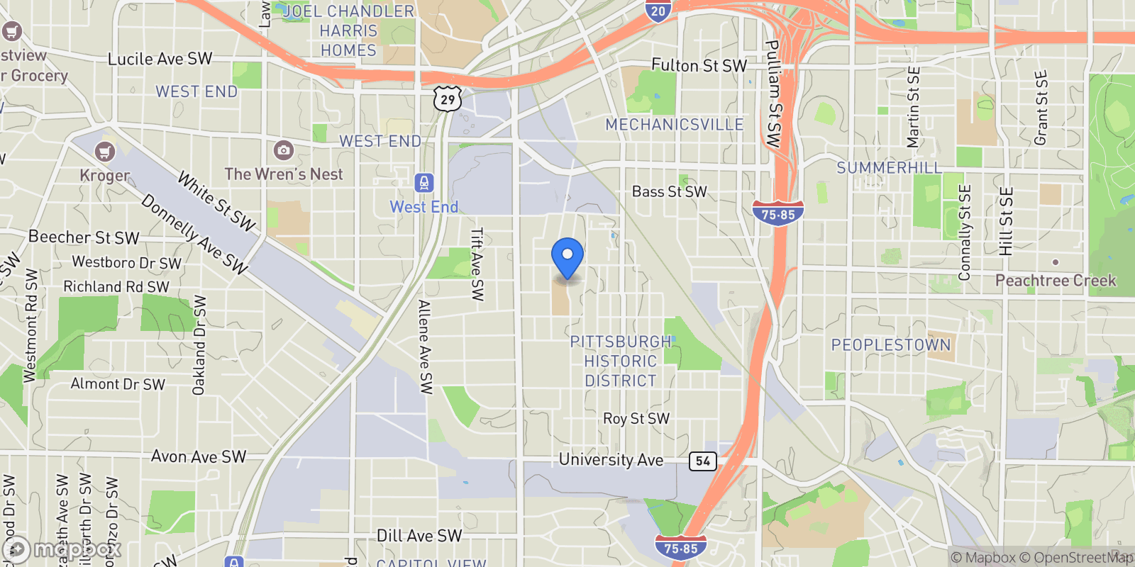 Map showing 514 Cohen Street SW, Atlanta, Georgia, United States.