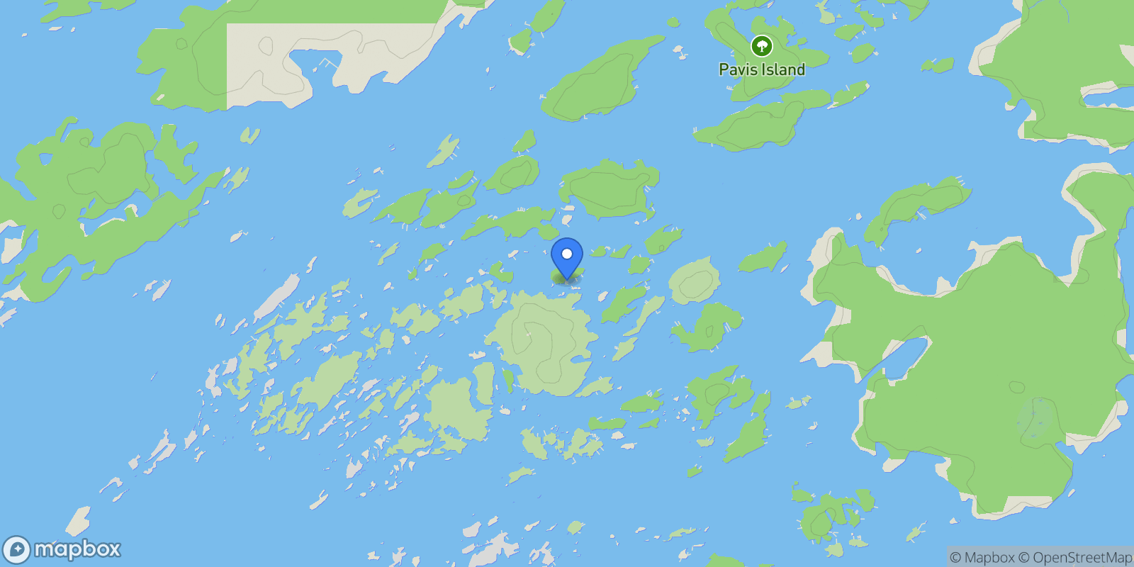 Map showing 1 A266 Island, The Archipelago, ON P0G 1K0, Ojibway Island, Ontario, Canada.