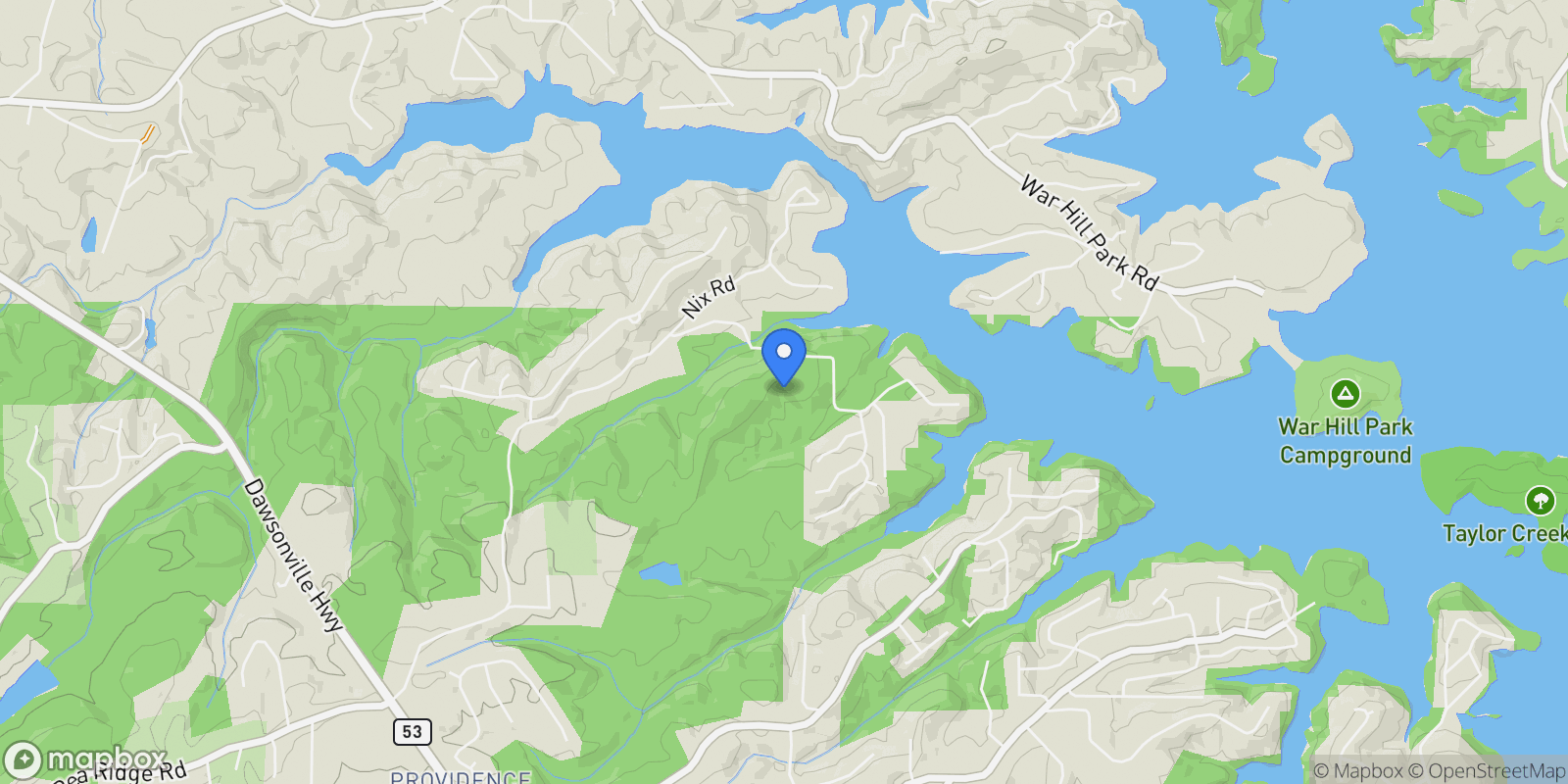 Map showing Cumming, Georgia, United States.
