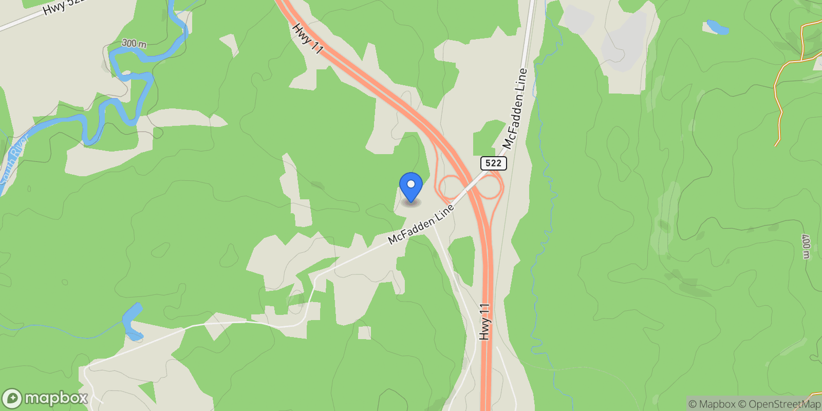 Map showing 122 McFadden Line, Trout Creek, ON P0H 2L0, Trout Creek, Ontario, Canada.