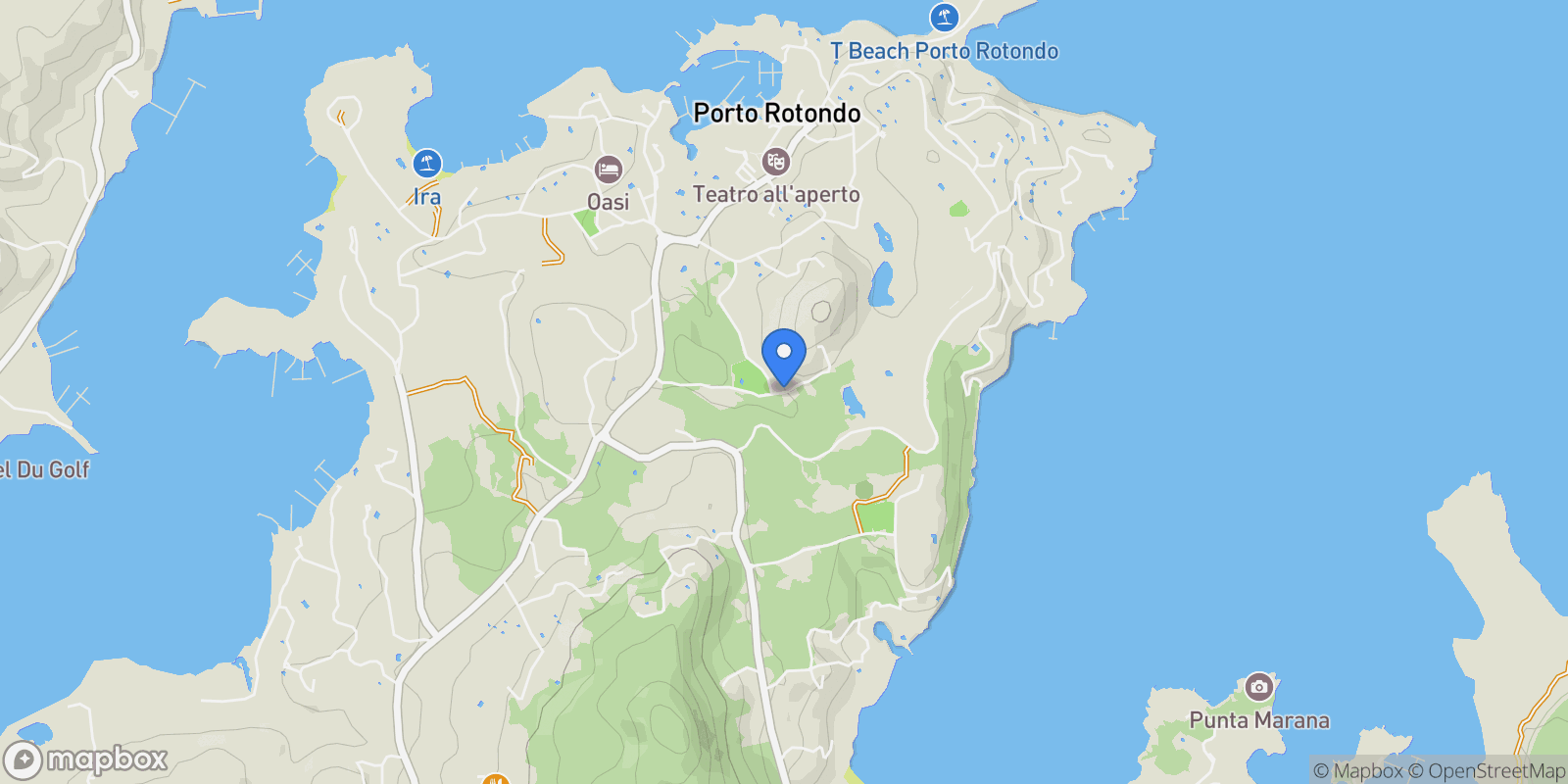 Map showing Via Su Pinnone, 3/2, Porto Rotondo, Sardinia, Italy.