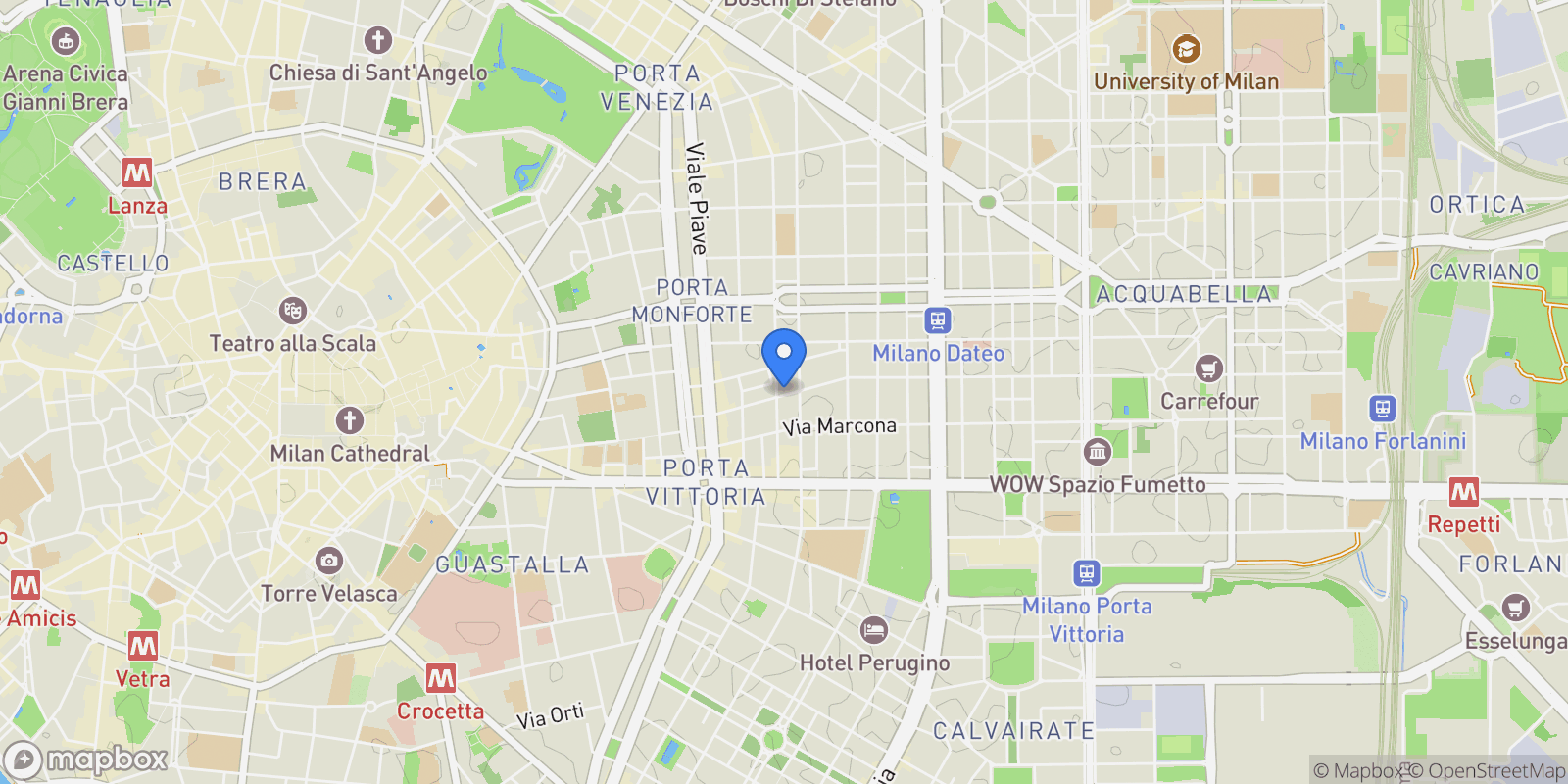 Map showing Via Archimede, 41, Milan, Lombardy, Italy.