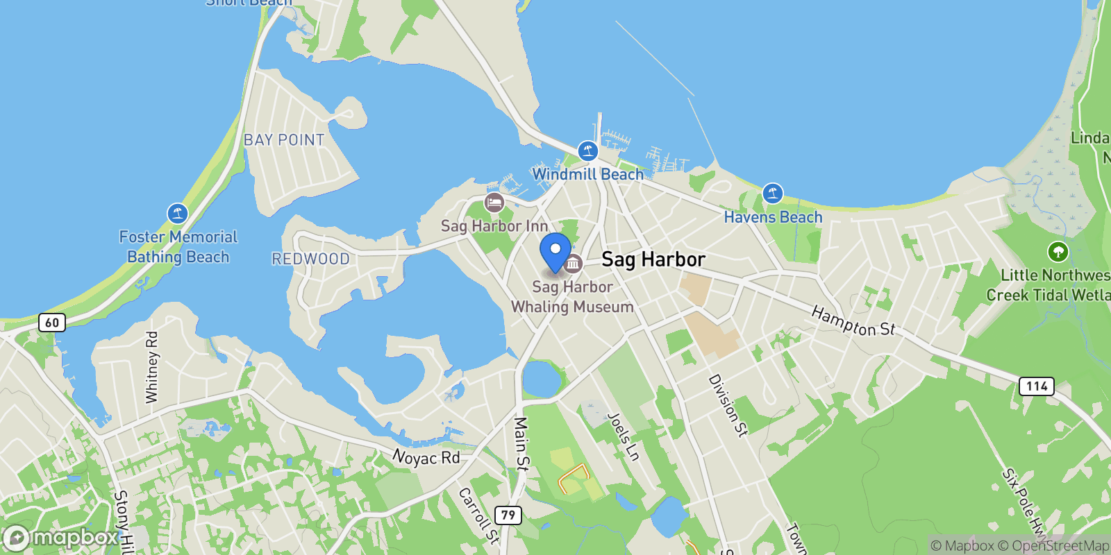 Map showing 11 Howard Street, Sag Harbor, NY 11963, Sag Harbor, New York, United States.