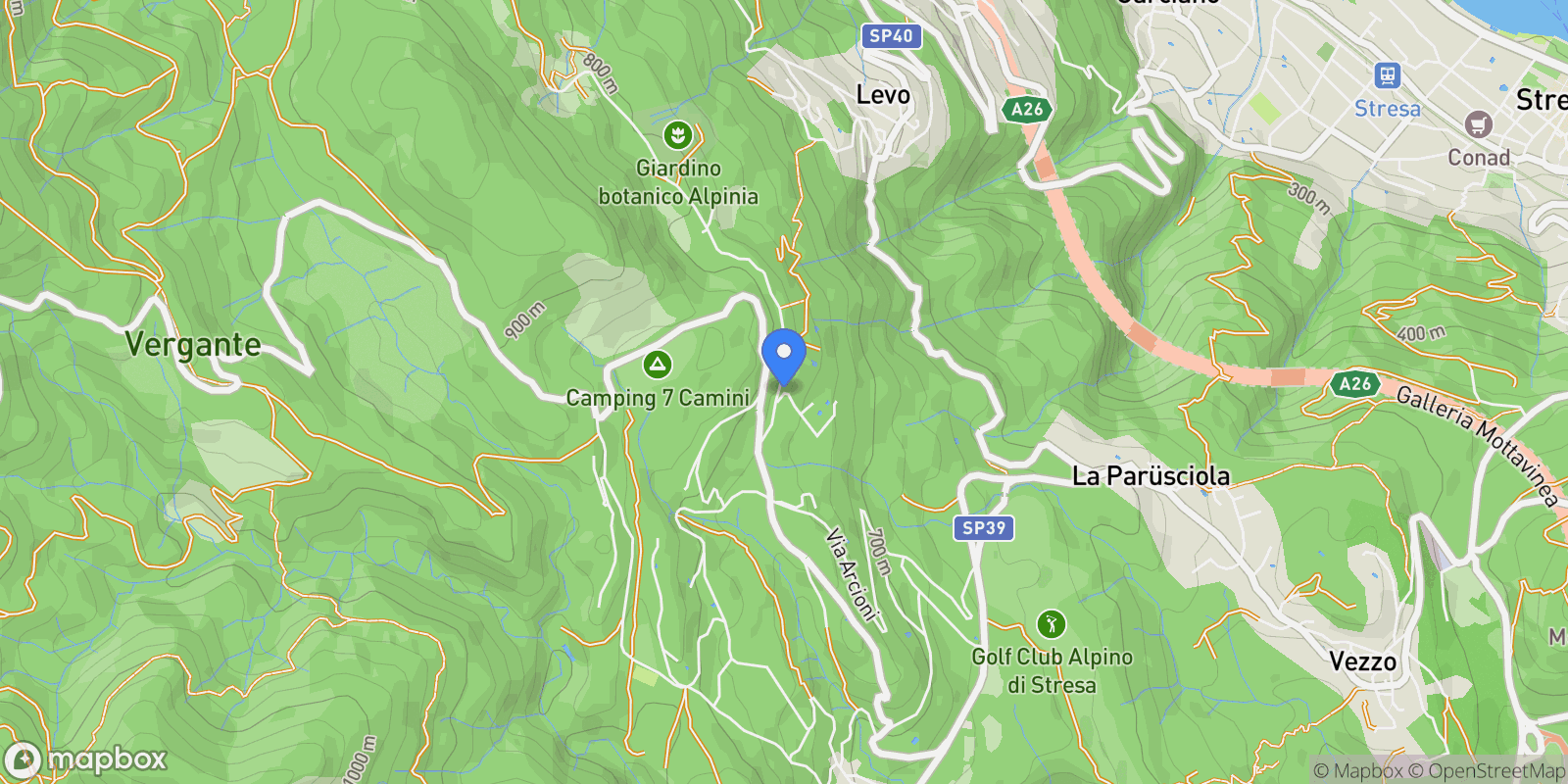 Map showing Viale Mottino, 24, Alpino, Piedmont, Italy.