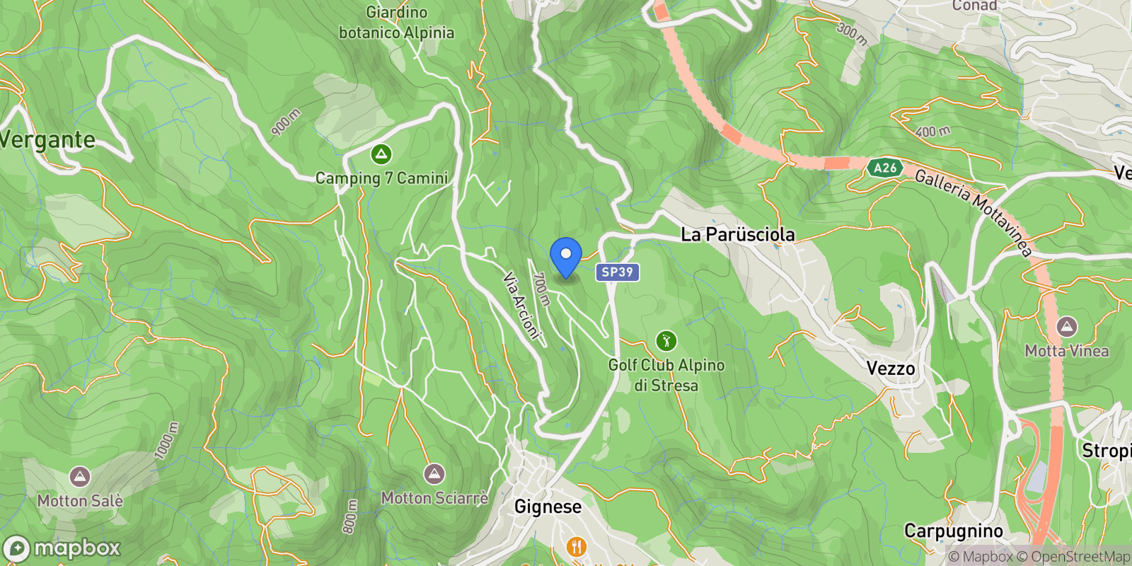 Map showing Vanzone, Piedmont, Italy.