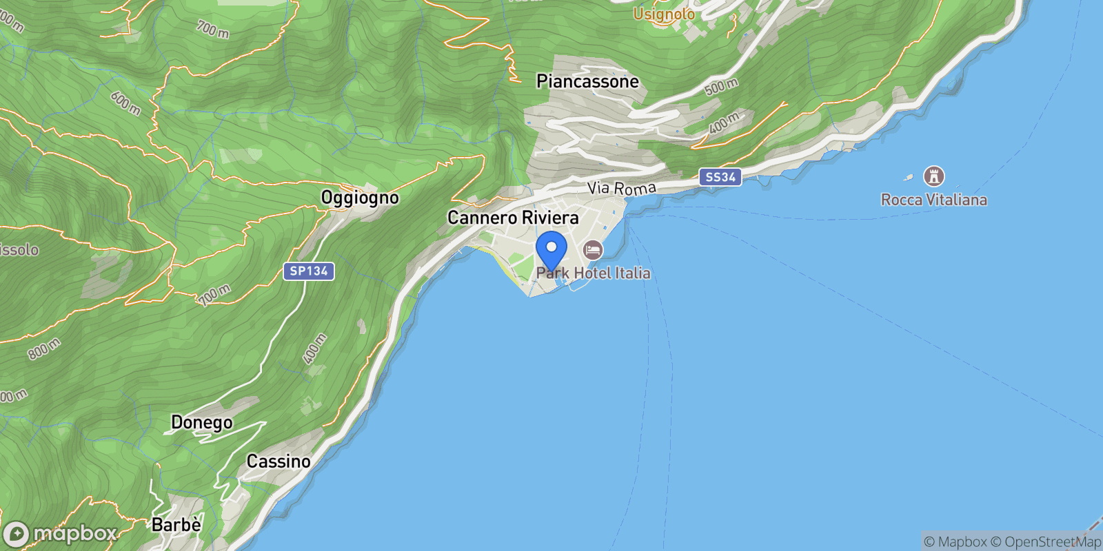 Map showing Viale delle Magnolie, 5, Cannero Riviera, Piedmont, Italy.