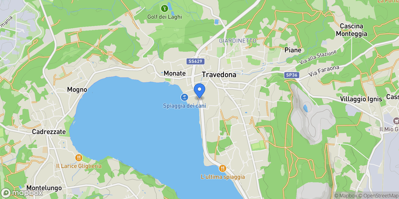 Map showing Via Milano, 334, 21028 Travedona Monate VA, Italy, Travedona Monate, Lombardy, Italy.