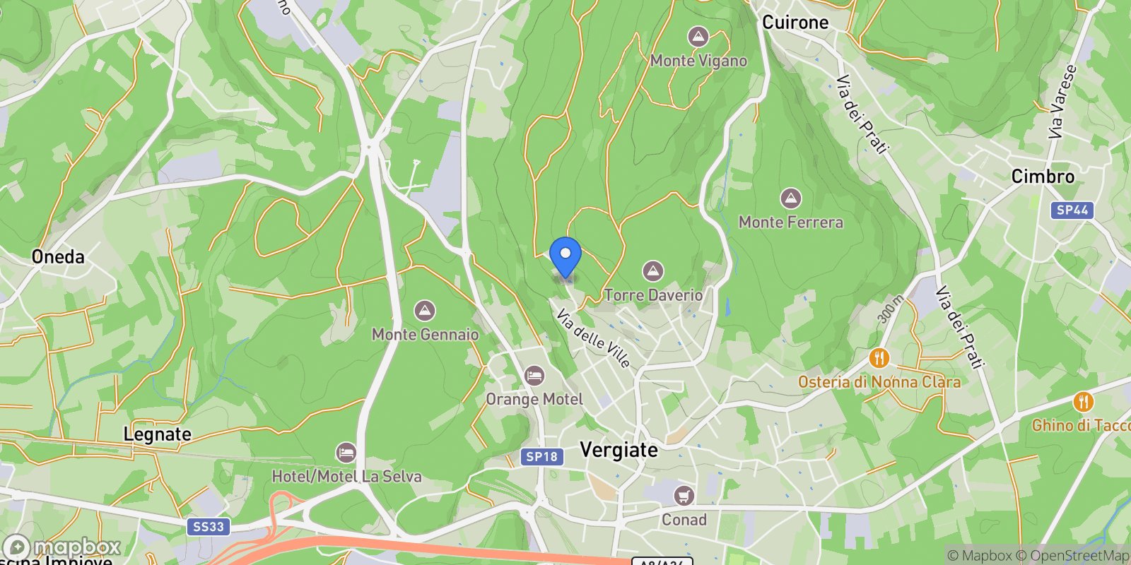 Map showing Via della Pineta, 12, 21029 Vergiate VA, Italy, Vergiate, Lombardy, Italy.