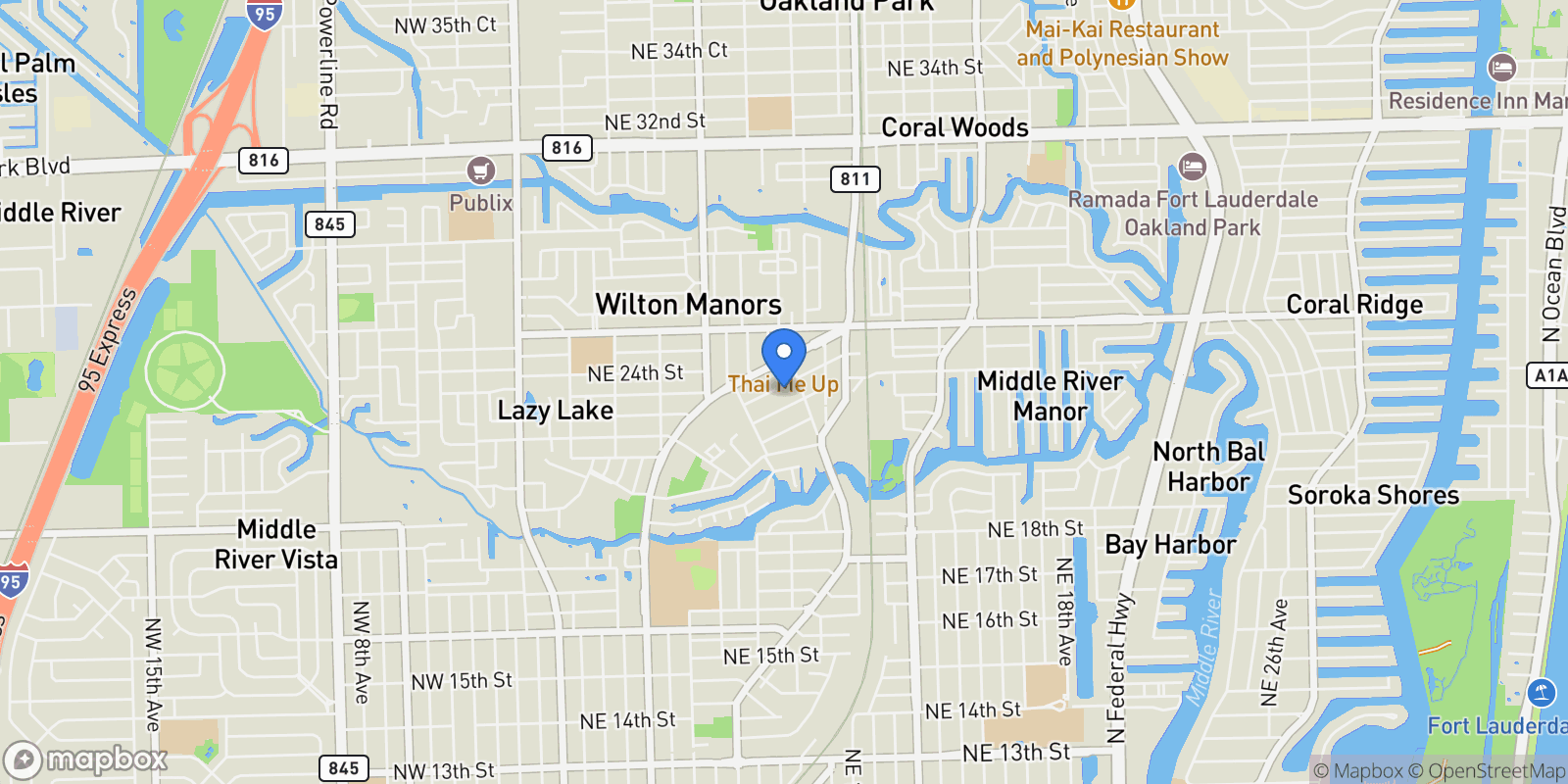 Map showing 2299 NE 9th Ave #2299, Wilton Manors, FL 33305, Wilton Manors, Florida, United States.