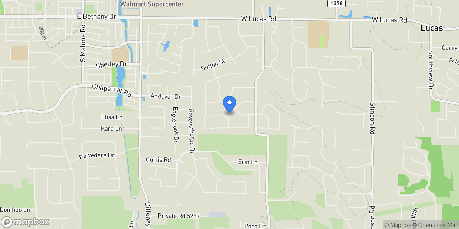 Map showing 6403 Holbrook Circle, Parker, Texas, United States.