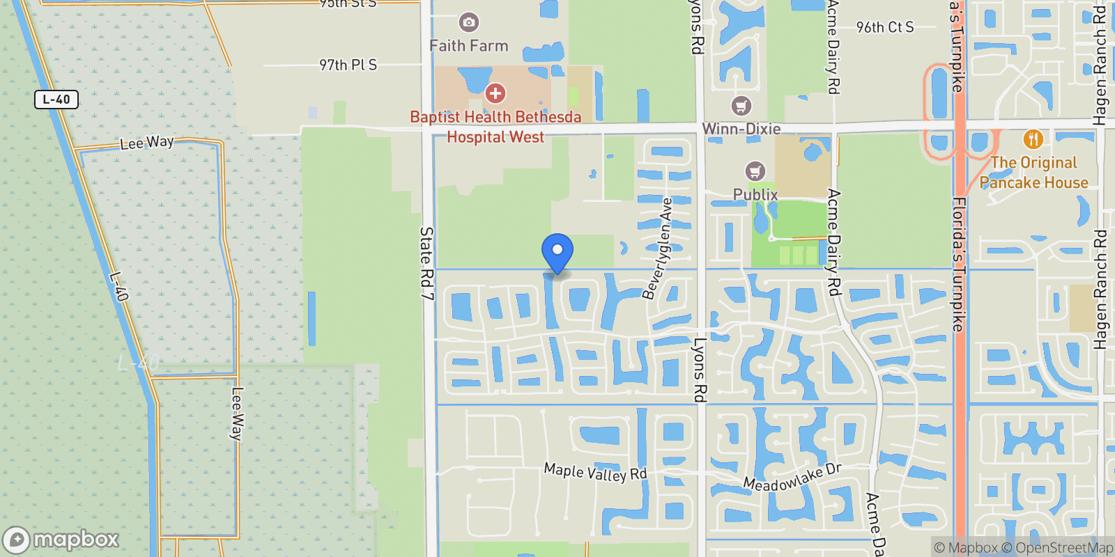 Map showing 10576 Whitewind Cir, Boynton Beach, FL 33473, Boynton Beach, Florida, United States.