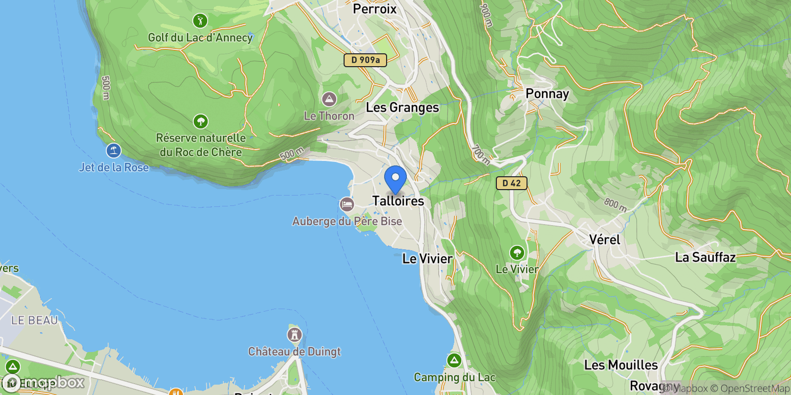 Map showing Talloires, France, Talloires, Auvergne-Rhône-Alpes, France.