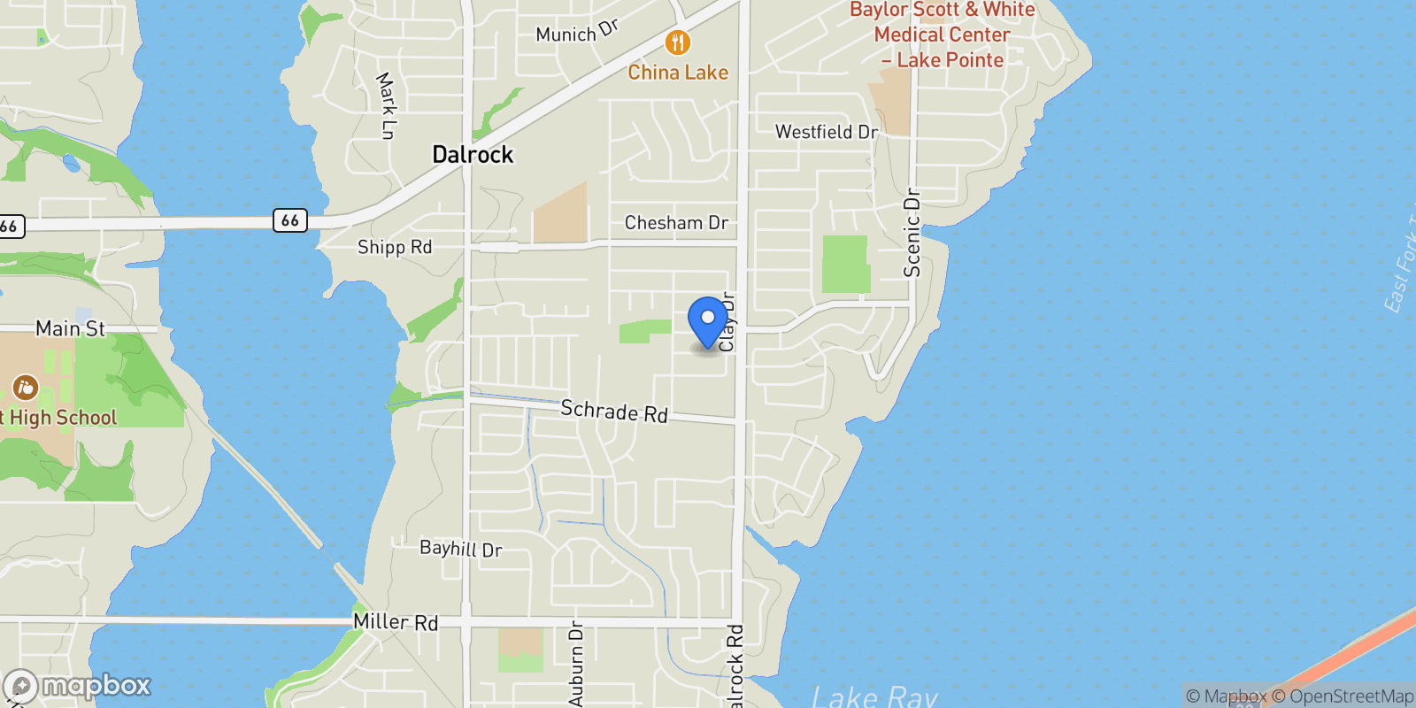 Map showing 510 Winners Circle, Rowlett, Texas, United States.
