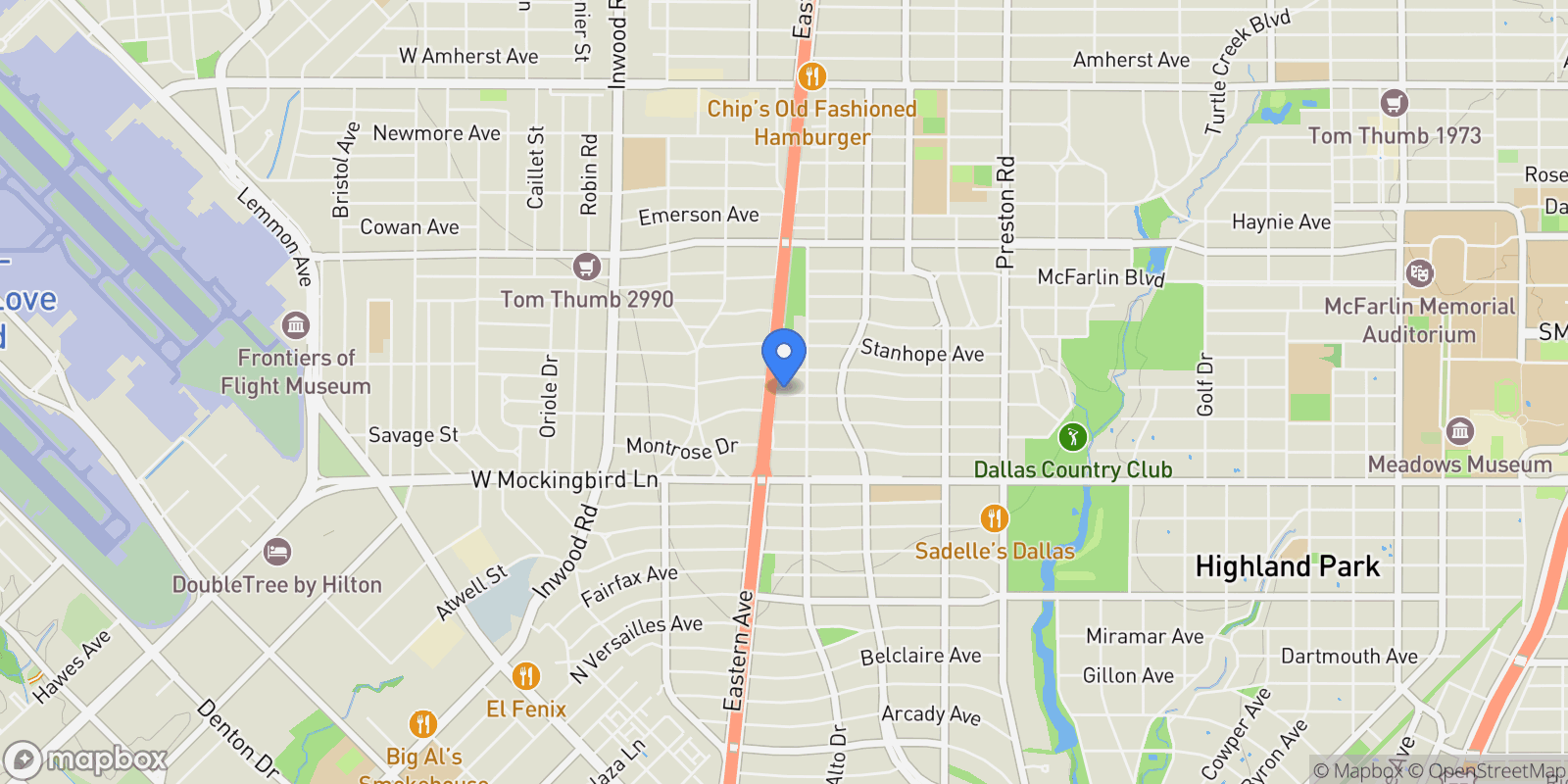 Map showing 4524 Normandy Avenue, University Park, Texas, United States.