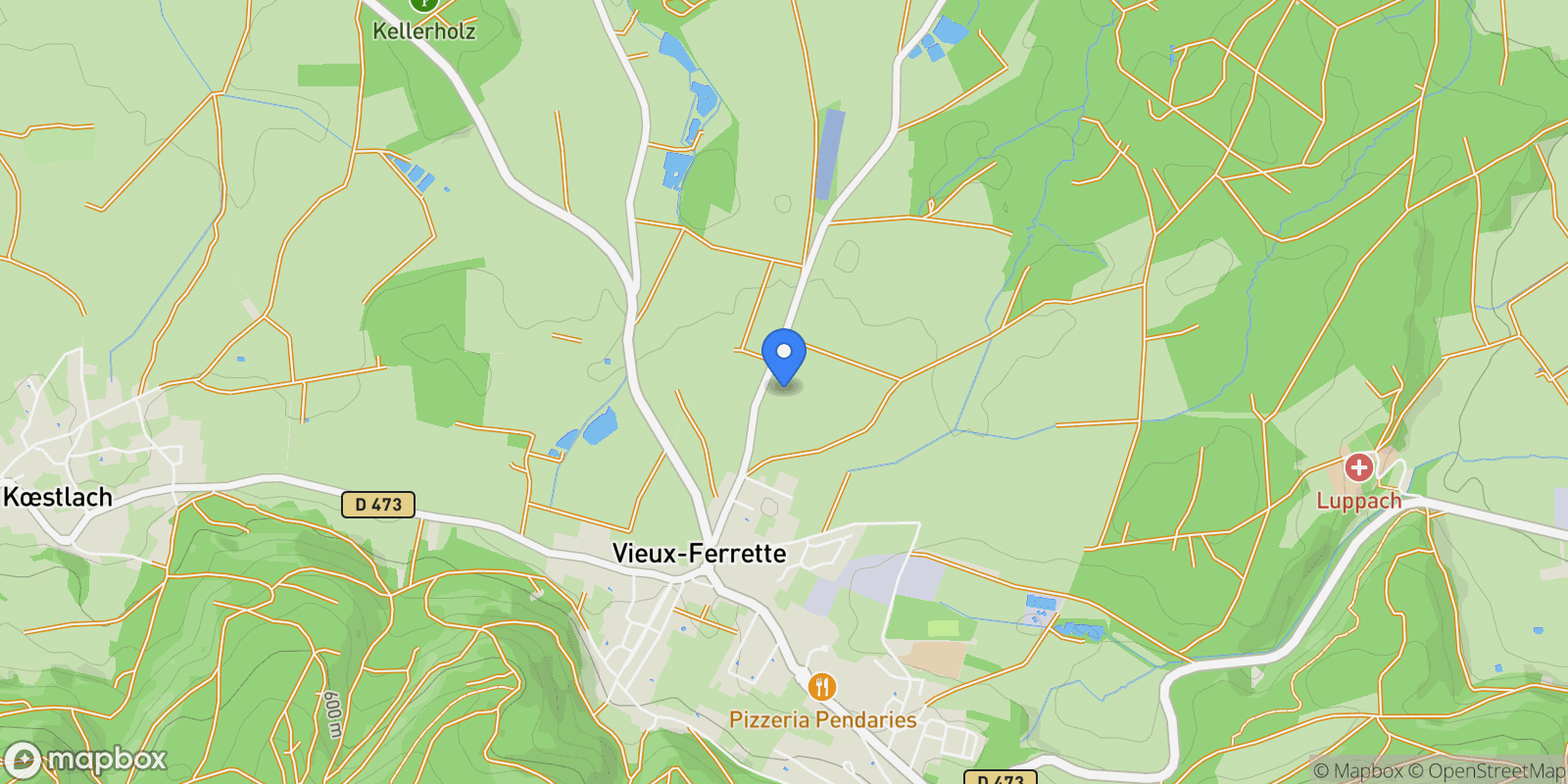 Map showing Vieux-Ferrette, Grand Est, France.