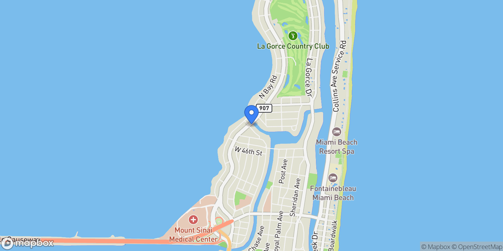 Map showing 1081 W 48th St, Miami Beach, Florida, United States.