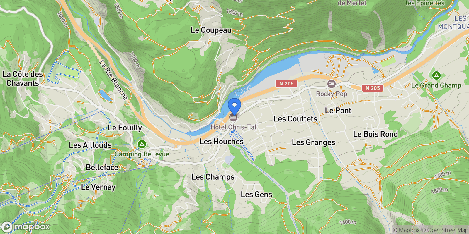 Map showing 242 Av. des Alpages, 74310 Les Houches, France, Les Houches, Auvergne-Rhône-Alpes, France.