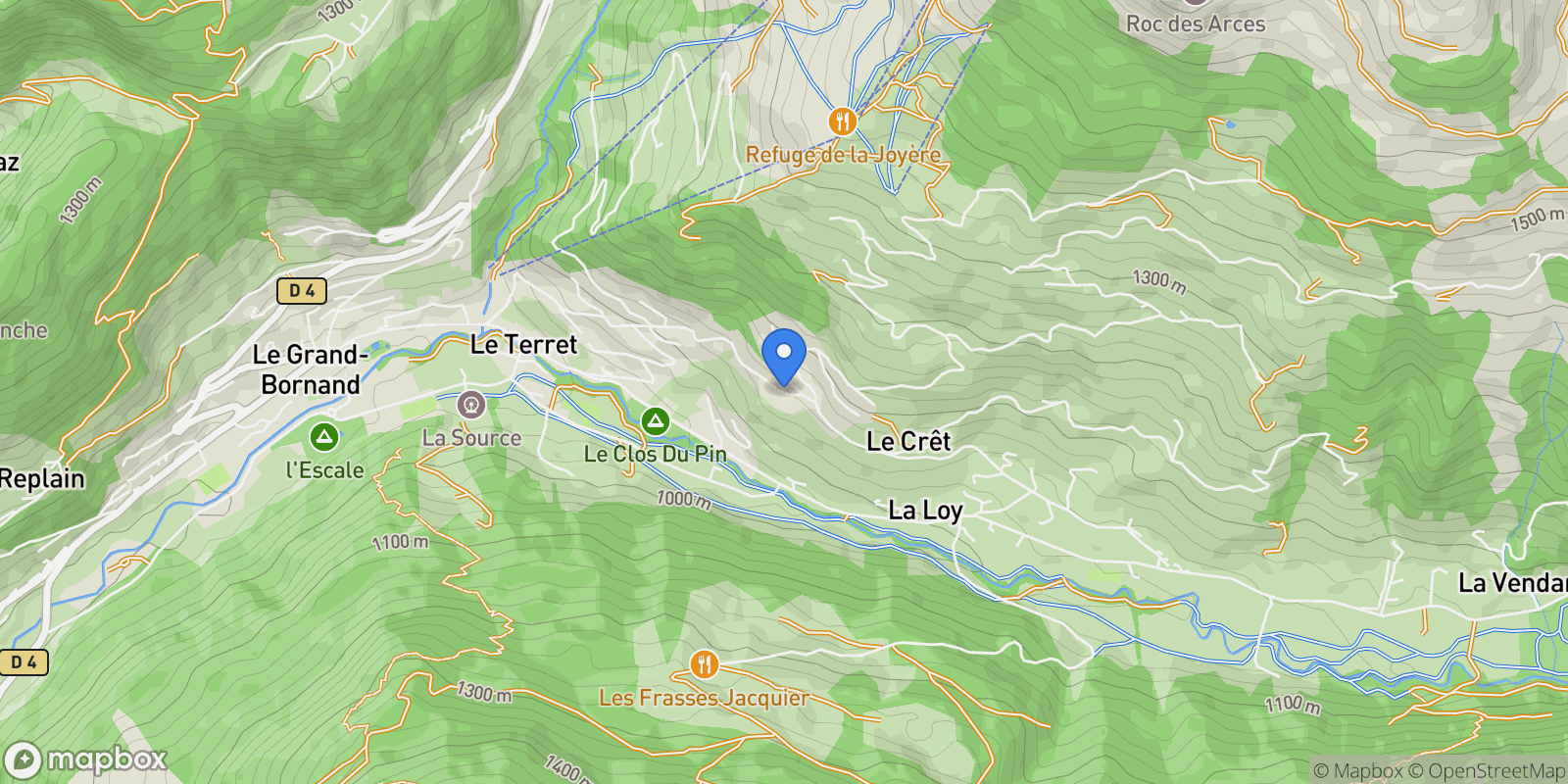 Map showing 1281 Rte du Nant Robert, 74450 Le Grand-Bornand, France, Le Grand-Bornand, Auvergne-Rhône-Alpes, France.