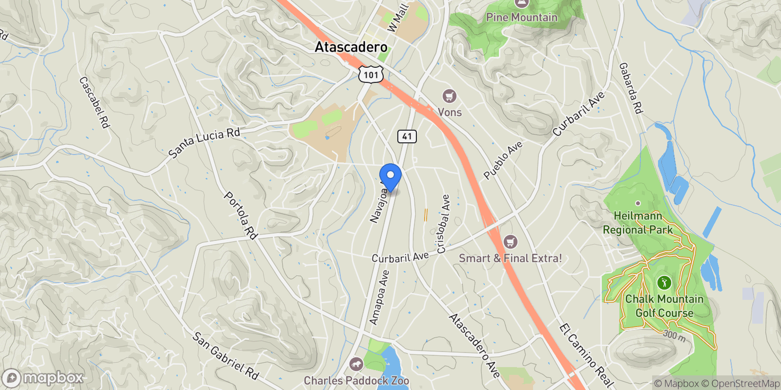 Map showing 7300 Morro Road, Atascadero, CA 93422, Atascadero, California, United States.