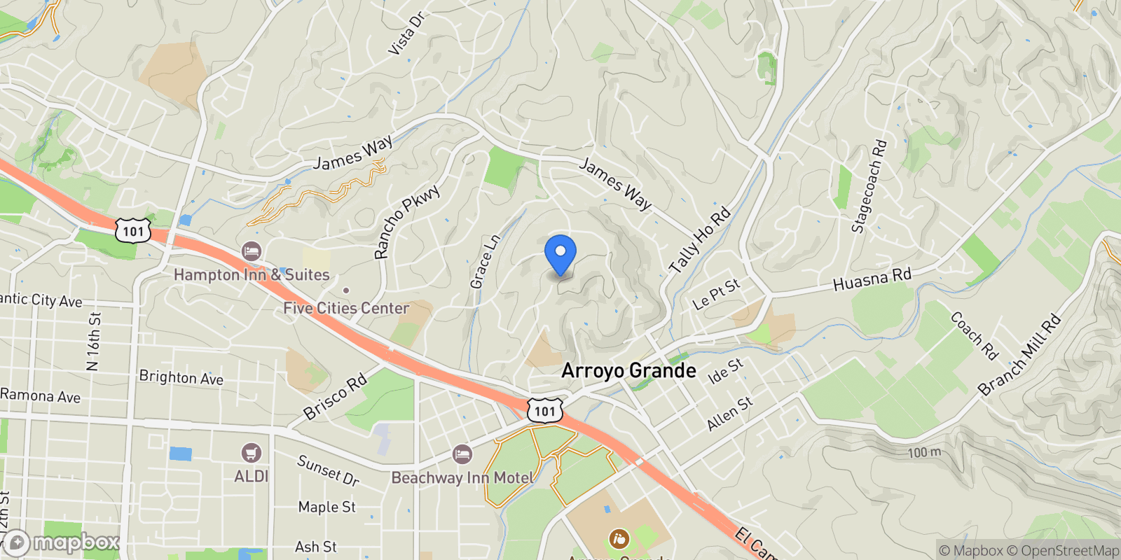 Map showing 267 Mercedes Lane, Arroyo Grande, CA 93420, Arroyo Grande, California, United States.