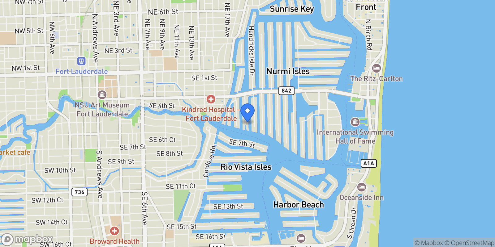 Map showing 516 Bontona Avenue, Fort Lauderdale, Florida, United States.