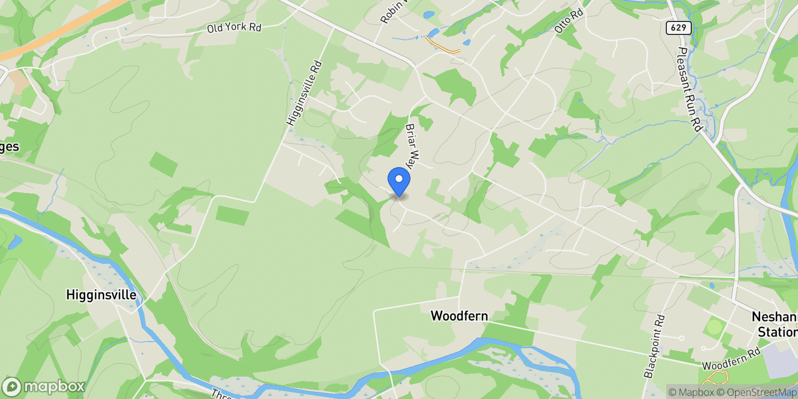 Map showing 91 Briar Way, Branchburg Twp., NJ 08853, Branchburg, New Jersey, United States.