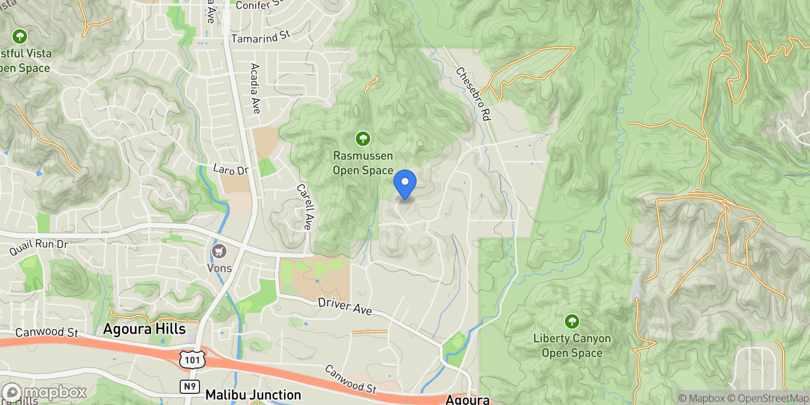 Map showing 6000 Lapworth Drive, WESTLAKE VILLAGE, CA 91301, Agoura Hills, California, United States.